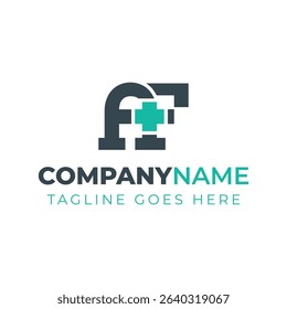 Letters AF Medical Plus Logo, for hospitals, clinics, pharmacy with FA or AF initials