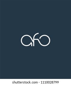 Letters AFO logo icon vector element.