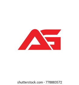 Letters Ag Clear Design Logo Vector