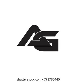 letters ag linked design logo vector