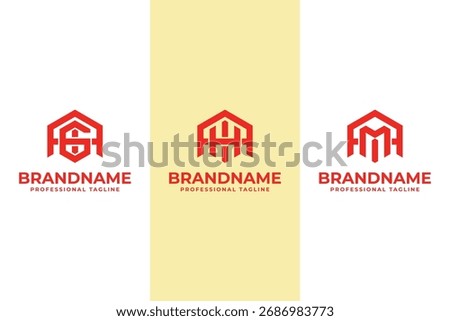 Letters AGI AHI AMI Hexagon Logo, for IGA GAI IHA HAI IMA MIA initials