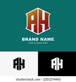 Letters Ah Ha Monogram Template Logo Stock Vector (royalty Free 