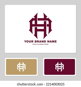 Buchstaben AH oder HA-Monogramm-Vorlagenlogo, Anfangsbuchstaben für Bekleidung, Bekleidung, Marke