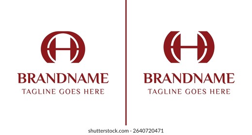 Letters AH and HH Monogram Logo, for any business or identity with HH AH HA initials