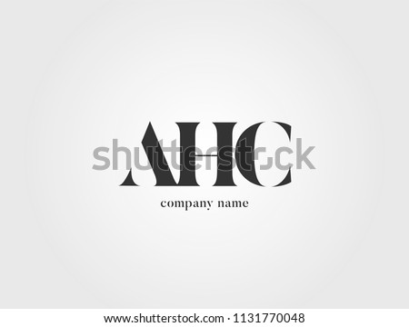 Letters AHC, A H C logo icon with business card vector template.
