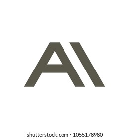 letters ai geometric logo vector