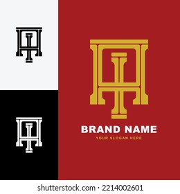 Letras AI o IA monograma logotipo inicial para ropa, ropa, marca