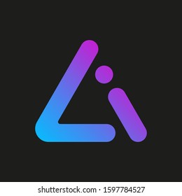 Letters AI, A&I logo, multi colour letters icon vector template. Vector Illustration. EPS 10