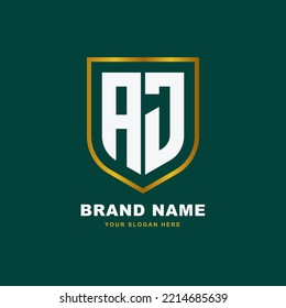 Letters AJ or JA monogram template logo initial for clothing, apparel, brand