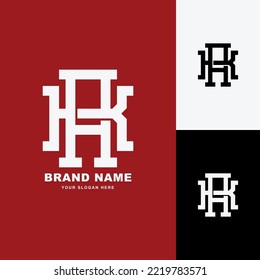 Buchstaben AK oder KA-Monogramm-Vorlagenlogo als Erstschrift für Kleidung, Bekleidung, Marke