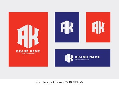 Letters AK or KA monogram template logo initial for clothing, apparel, brand