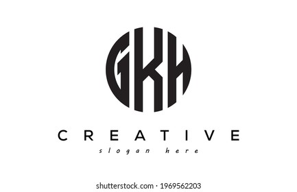 Letters AKH creative logo design vector