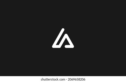 LETTERS AL LOGO DESIGN WITH NEGATIVE SPACE EFFECT FOR ILLUSTRATION USE