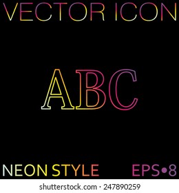 Letters of the alphabet. ABC. Icon learning. school symbol