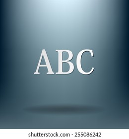 Letters of the alphabet. ABC. Icon learning. school symbol