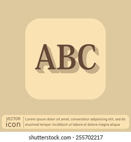 Letters of the alphabet. ABC. Icon learning. school symbol