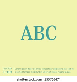Letters of the alphabet. ABC. Icon learning. school symbol