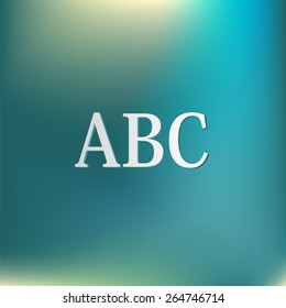 Letters of the alphabet. ABC. Icon learning. school symbol