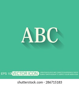Letters of the alphabet. ABC. Icon learning. school symbol