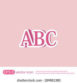 Letters of the alphabet. ABC. Icon learning. school symbol
