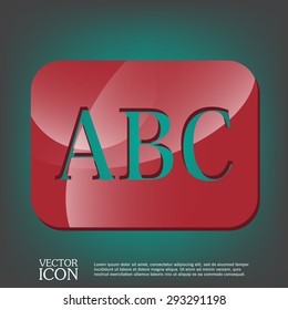 Letters of the alphabet. ABC. Icon learning. school symbol