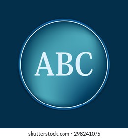 Letters of the alphabet. ABC. Icon learning. school symbol