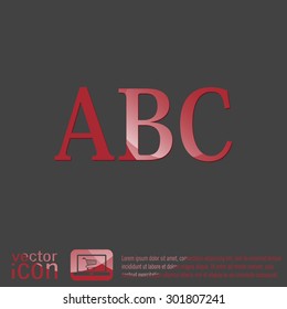 Letters of the alphabet. ABC. Icon learning. school symbol