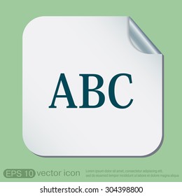 Letters of the alphabet. ABC. Icon learning. school symbol