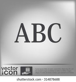 Letters of the alphabet. ABC. Icon learning. school symbol