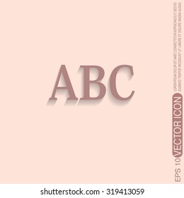 Letters of the alphabet. ABC. Icon learning. school symbol