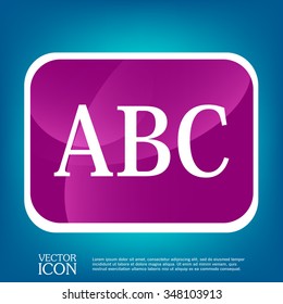 Letters of the alphabet. ABC. Icon learning. school symbol
