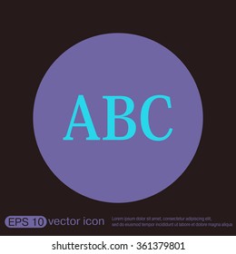 Letters of the alphabet. ABC. Icon learning. school symbol