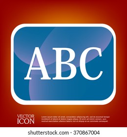 Letters of the alphabet. ABC. Icon learning. school symbol
