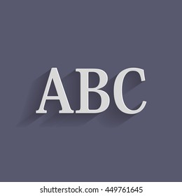 Letters of the alphabet. ABC. Icon learning. school symbol