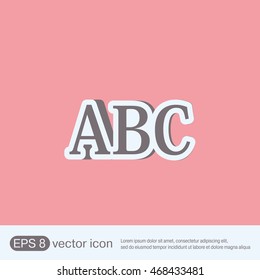 Letters of the alphabet. ABC. Icon learning. school symbol