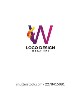 Letters alphabet with abstract shape logo design illustration vector