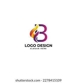 Letters alphabet with abstract shape logo design illustration vector