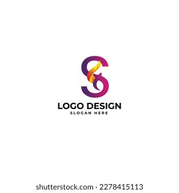 Alfabeto de letras con forma abstracta ilustración de diseño de logotipo vectorial