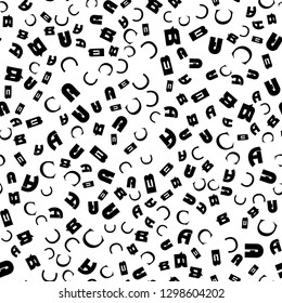 Letters, alphabet, education, school concept. Seamless vector EPS 10 pattern. Flat style