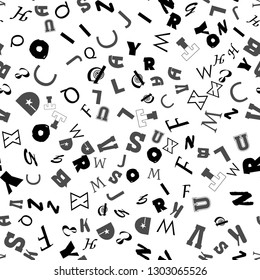 Letters, alphabet, education, school concept. Seamless vector EPS 10 pattern. Flat style