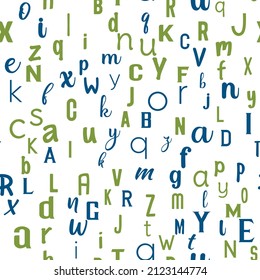 Letters, alphabet, education, school concept. Seamless vector EPS 10 pattern. Flat style
