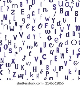 Letters, alphabet, education, school concept. Seamless vector EPS 10 pattern. Flat style
