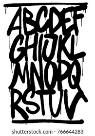 Letters. Alphabet. Graffiti Style. Airbrush/Marker Tagging.