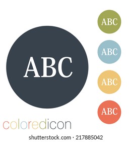 Letters of the alphabet. Icon learning. school symbol