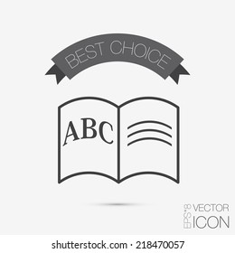 Letters of the alphabet. Icon learning. school symbol