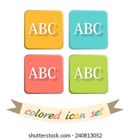 Letters of the alphabet. Icon learning. school symbol