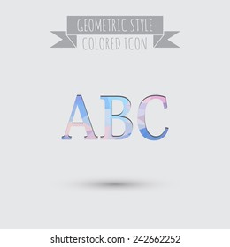 Letters of the alphabet. Icon learning. School symbol