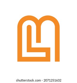 letters Alphabet Initials Monogram logo LM, ML, L and M Logo Design