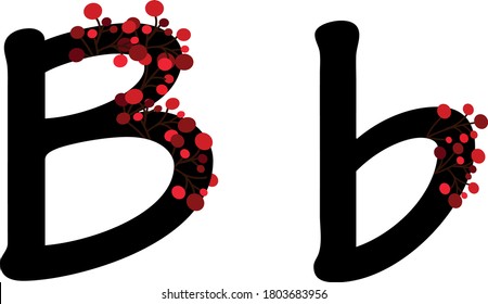 letters of the alphabet with a plant theme