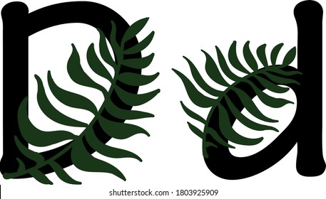 letters of the alphabet with a plant theme